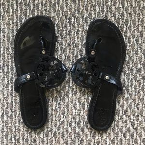 Black Tory Burch Miller Sandals